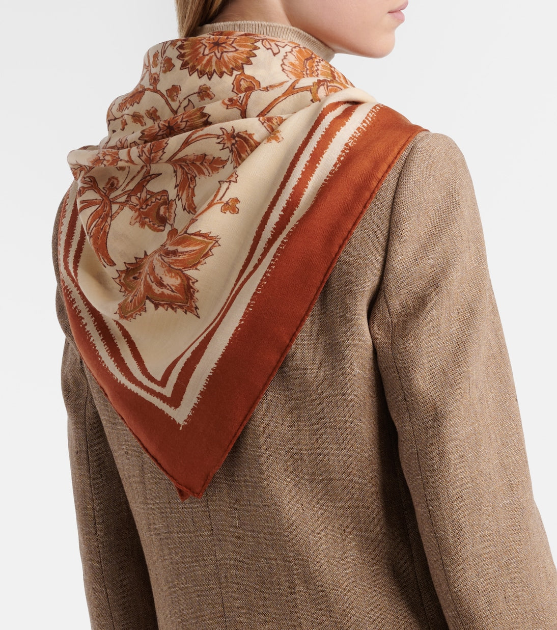 Loro Piana - Floral cashmere and silk scarf