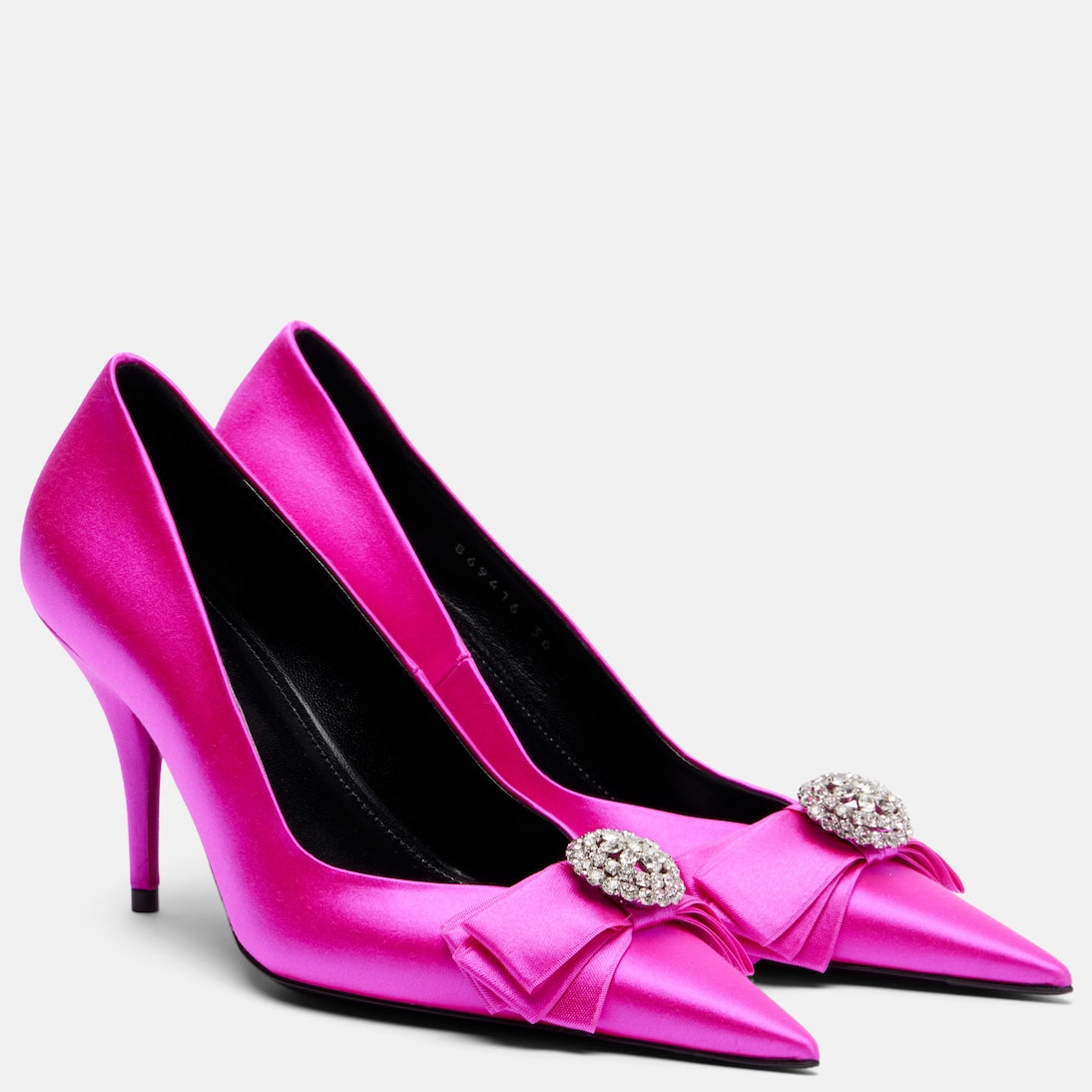 Balenciaga - Avenue Palazzo 90 embellished satin pumps