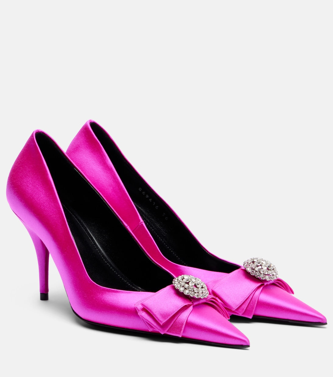 Balenciaga - Avenue Palazzo 90 embellished satin pumps