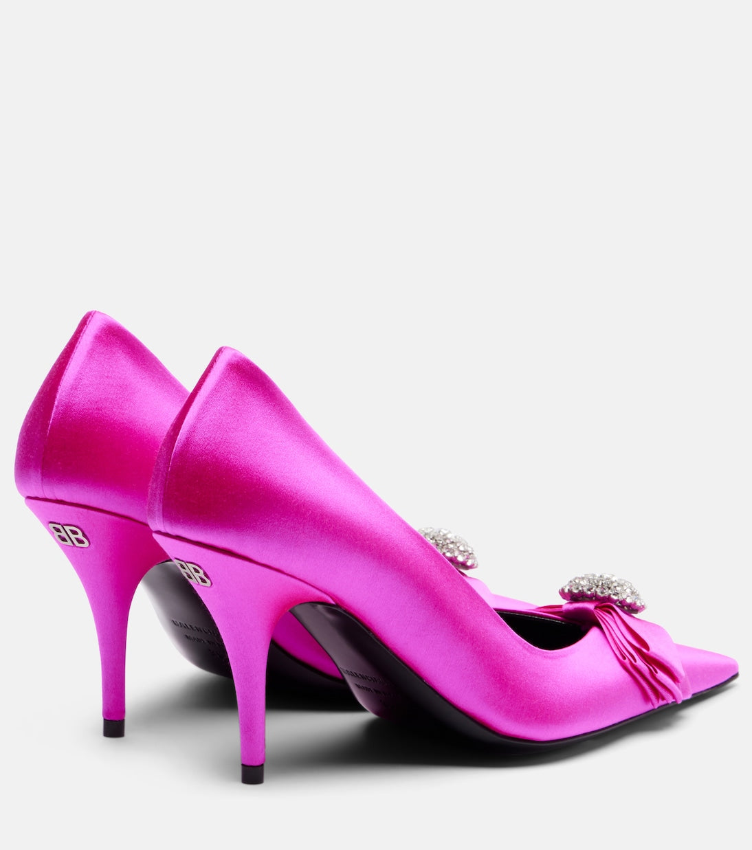 Balenciaga - Avenue Palazzo 90 embellished satin pumps