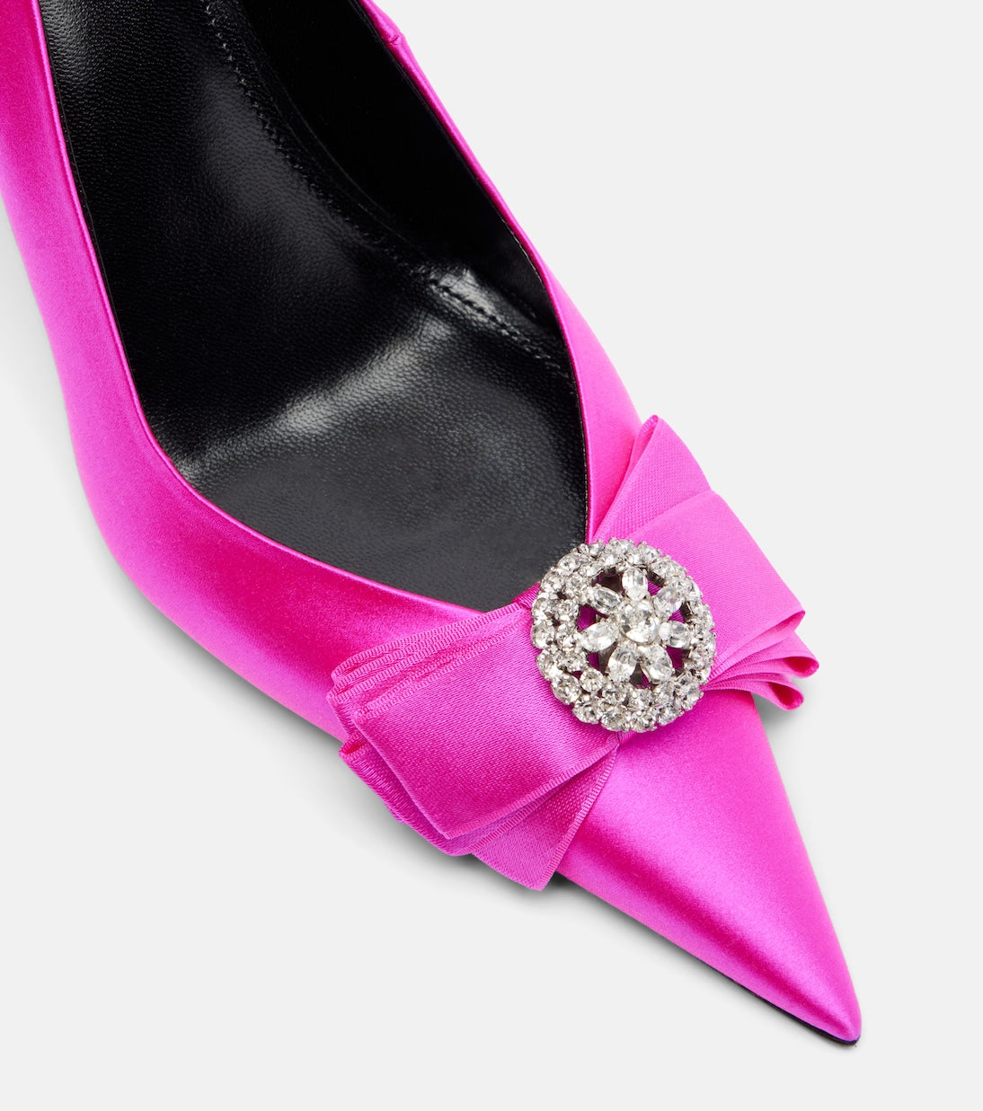 Balenciaga - Avenue Palazzo 90 embellished satin pumps