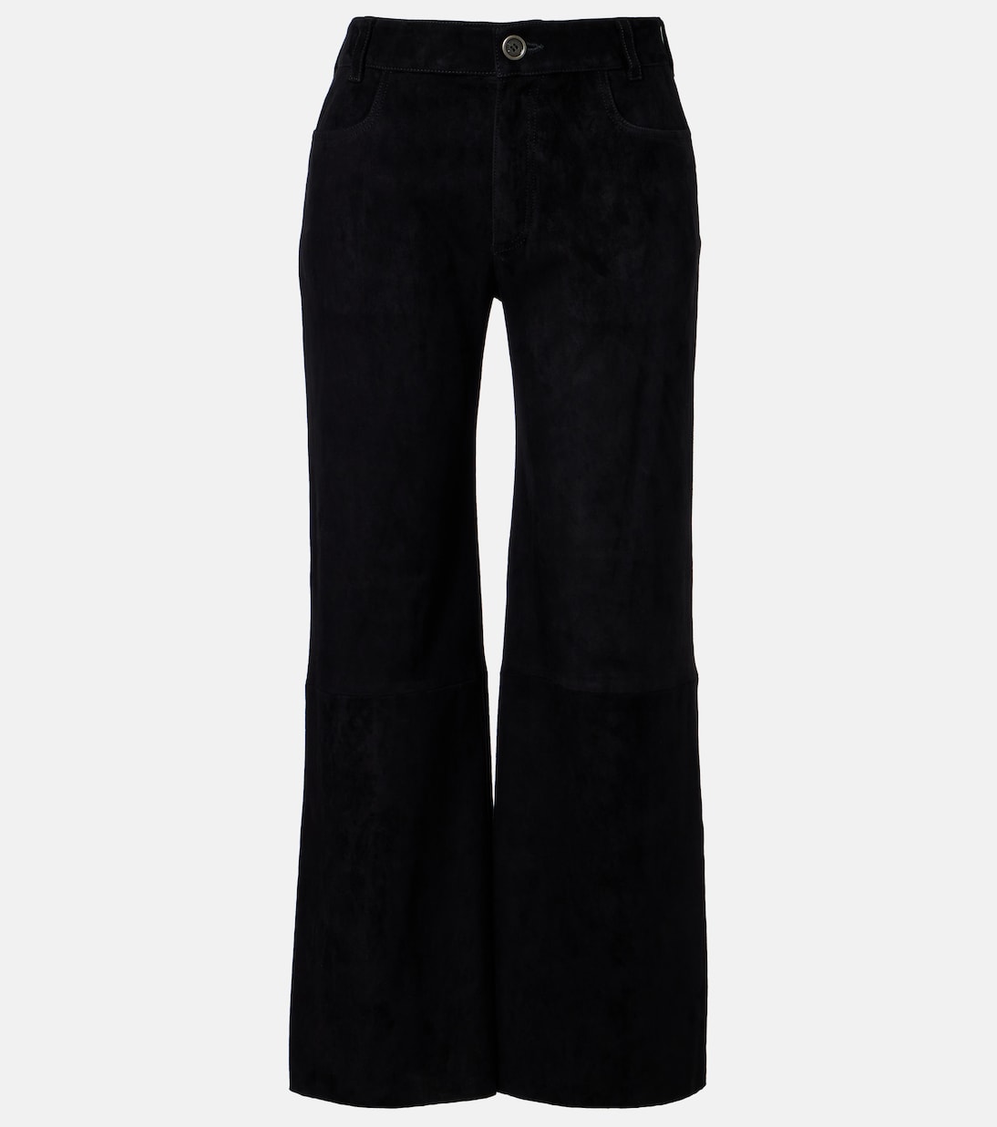 Stouls - Lilou cropped suede wide-leg pants