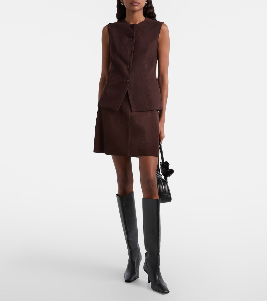 Stouls - Lucie 22 suede miniskirt