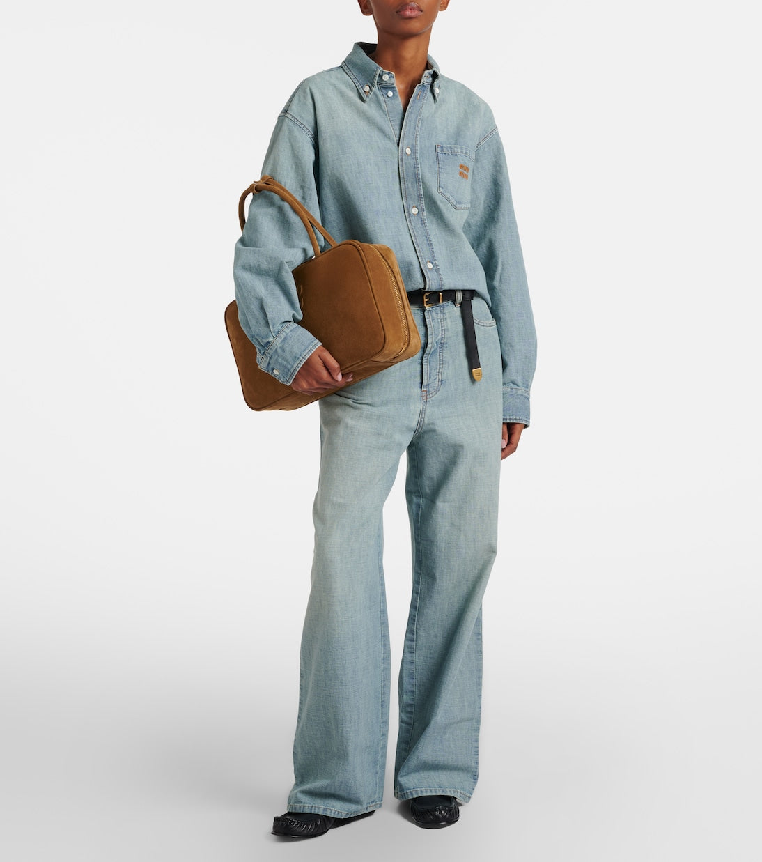 Miu Miu - Beau Large suede tote bag