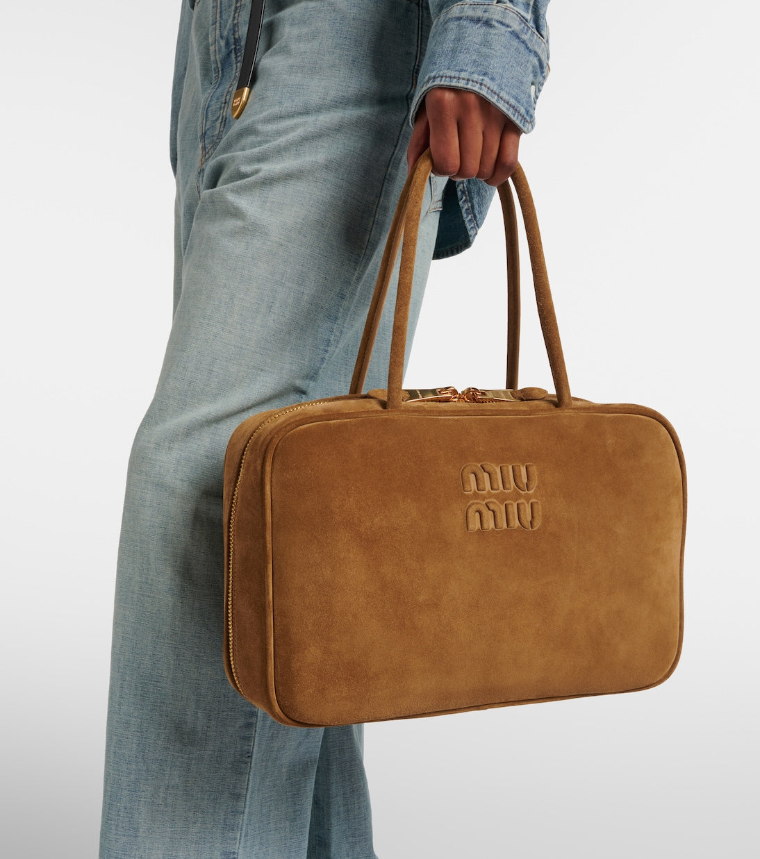 Miu Miu - Beau Large suede tote bag