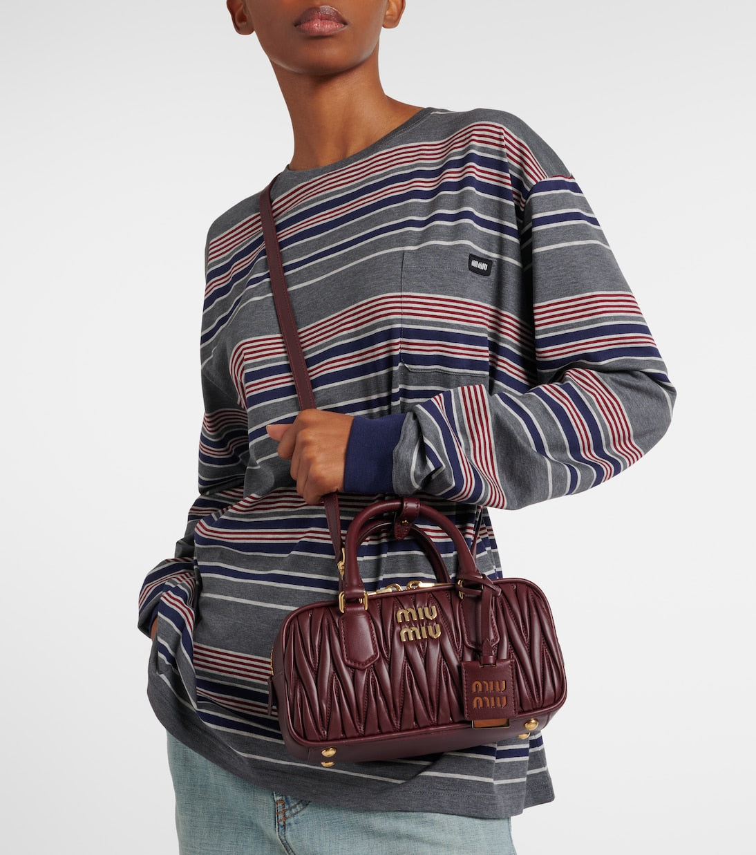 Miu Miu - Arcadie matelassé leather top-handle bag