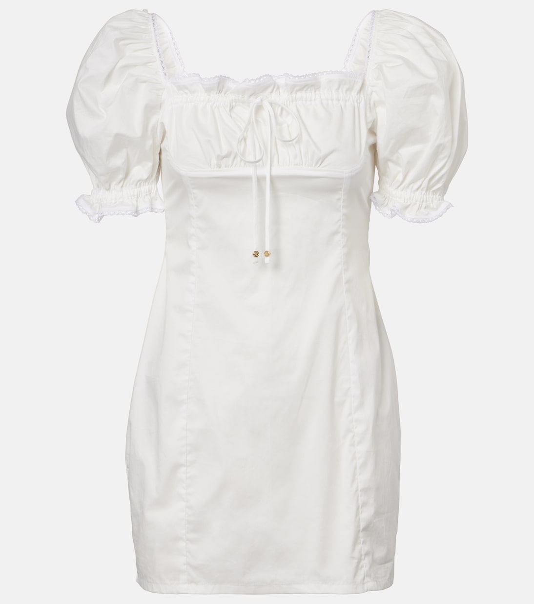 Bananhot - Ligia lace-trimmed cotton minidress