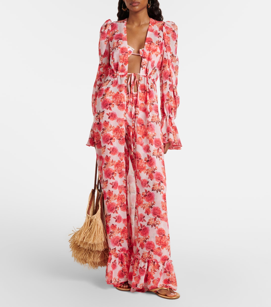 Bananhot - Berta floral beach cover-up