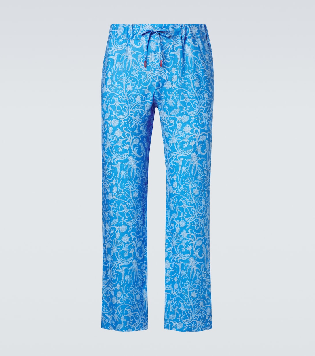 Kiton - Printed linen pants