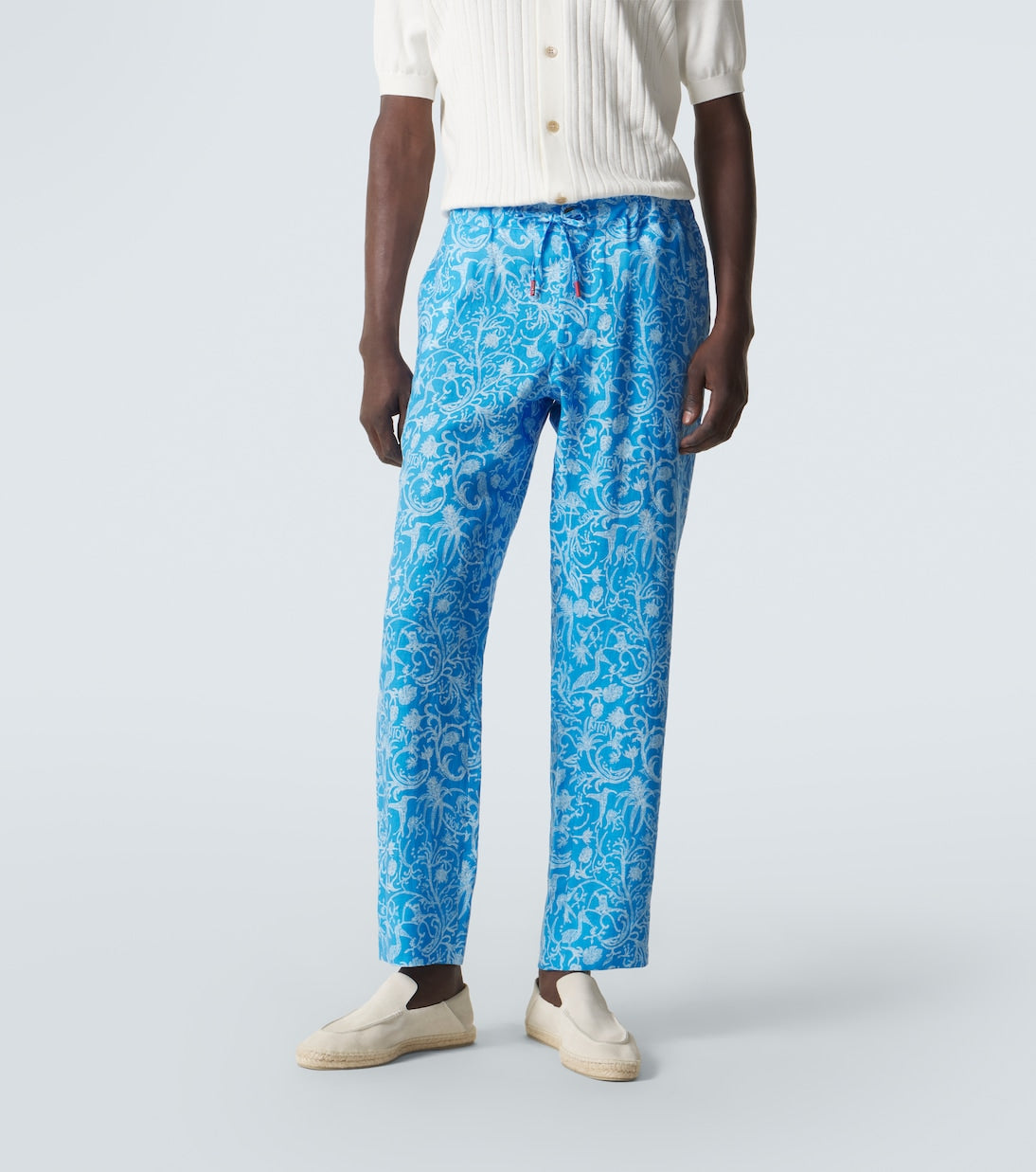 Kiton - Printed linen pants