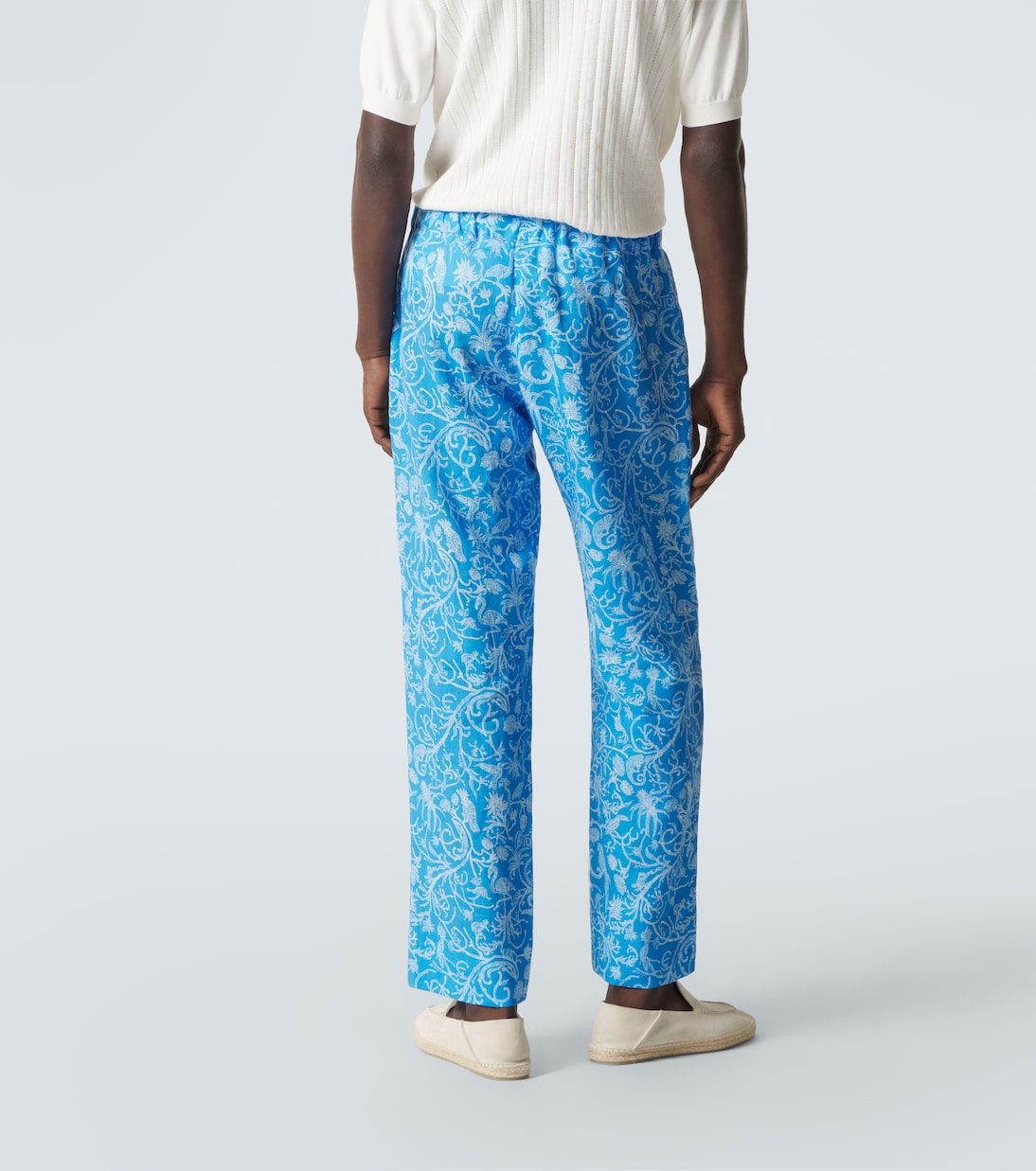 Kiton - Printed linen pants