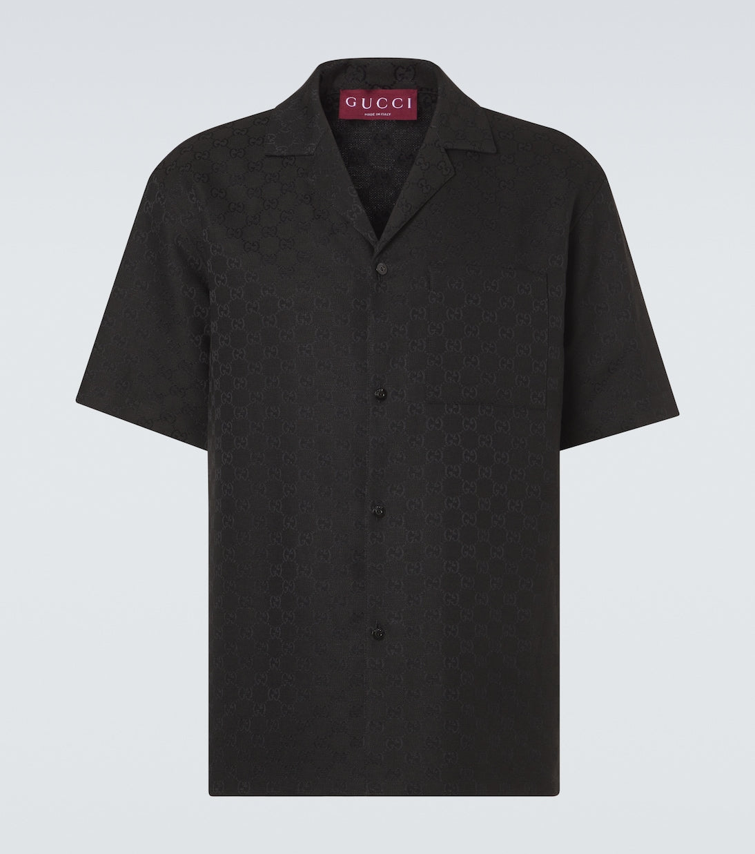 Gucci - GG Canvas linen-blend bowling shirt