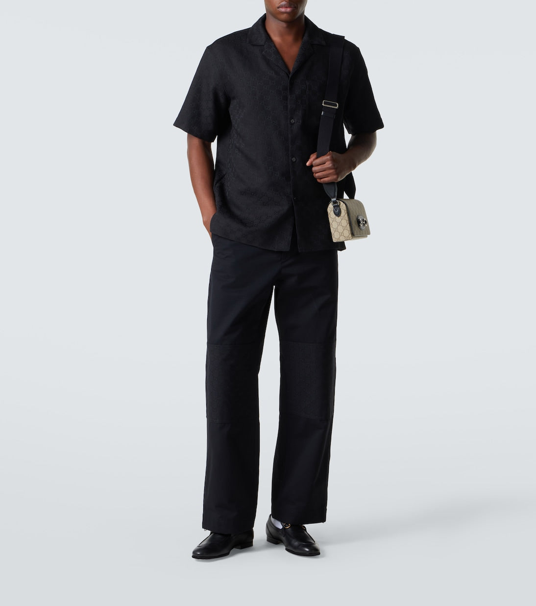 Gucci - GG Canvas linen-blend bowling shirt