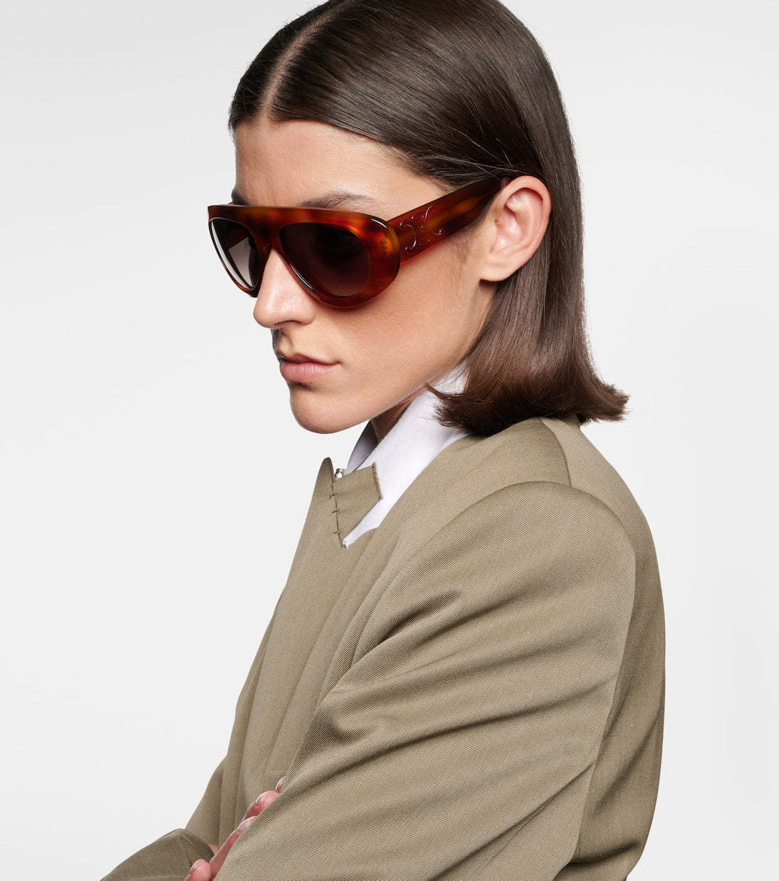 Celine Eyewear - Triomphe Stamp 01 flat-top sunglasses