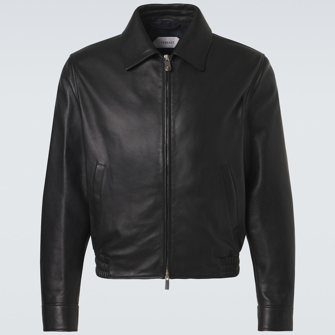 Versace - Leather blouson jacket