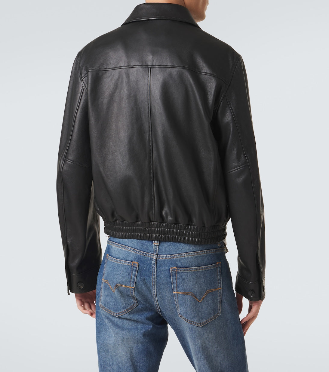 Versace - Leather blouson jacket