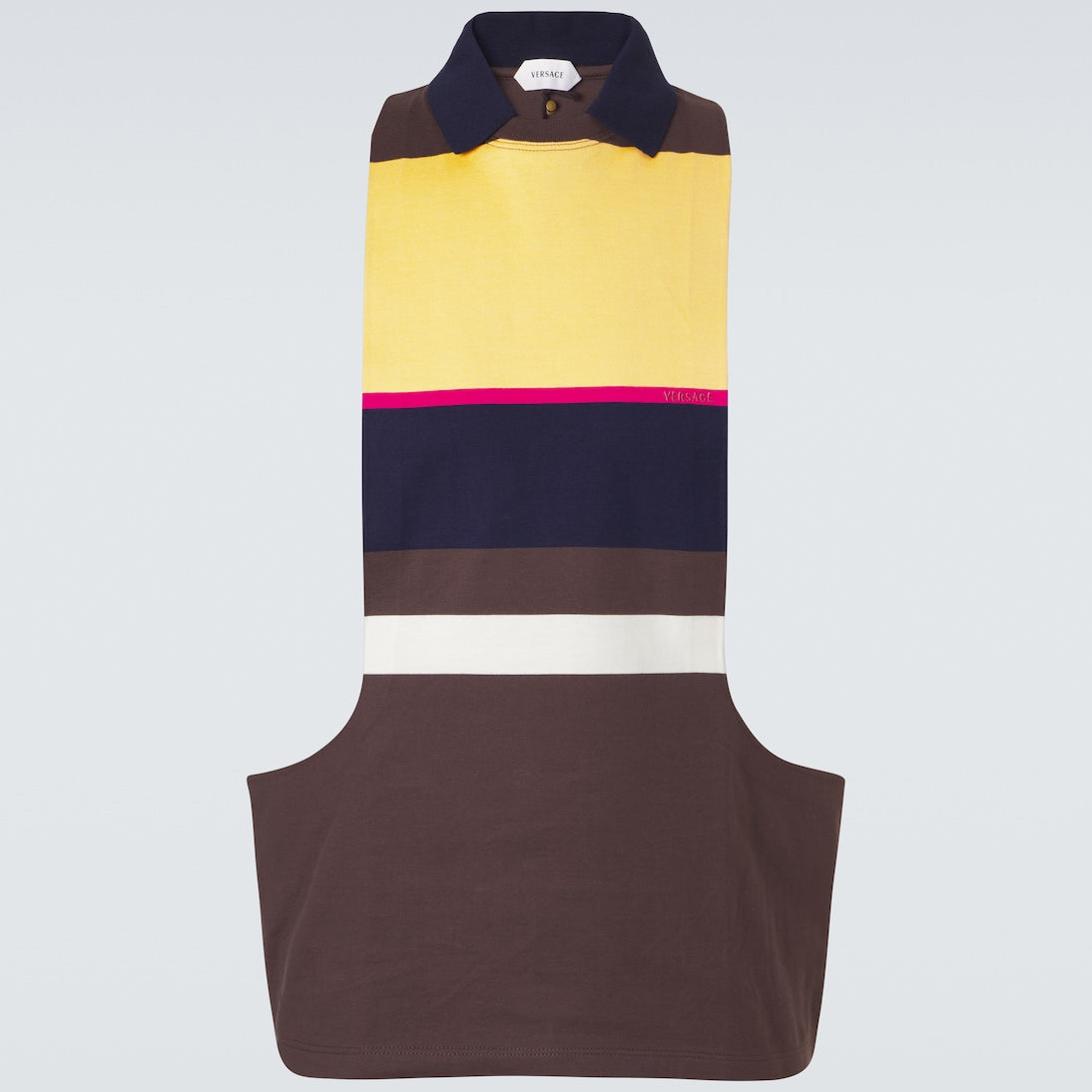 Versace - Striped cotton tank top