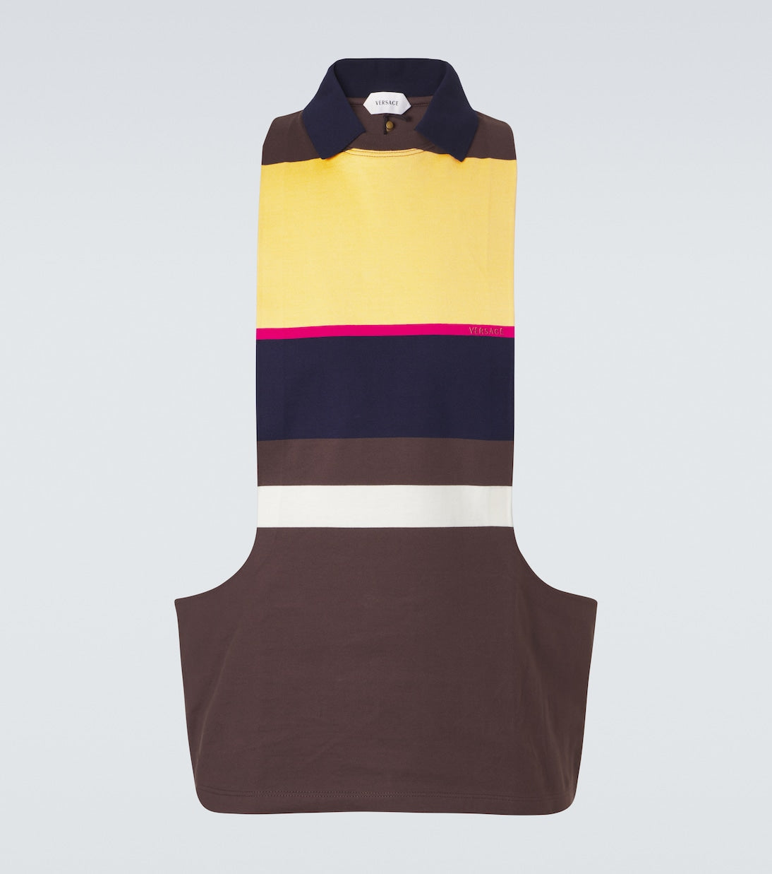 Versace - Striped cotton tank top