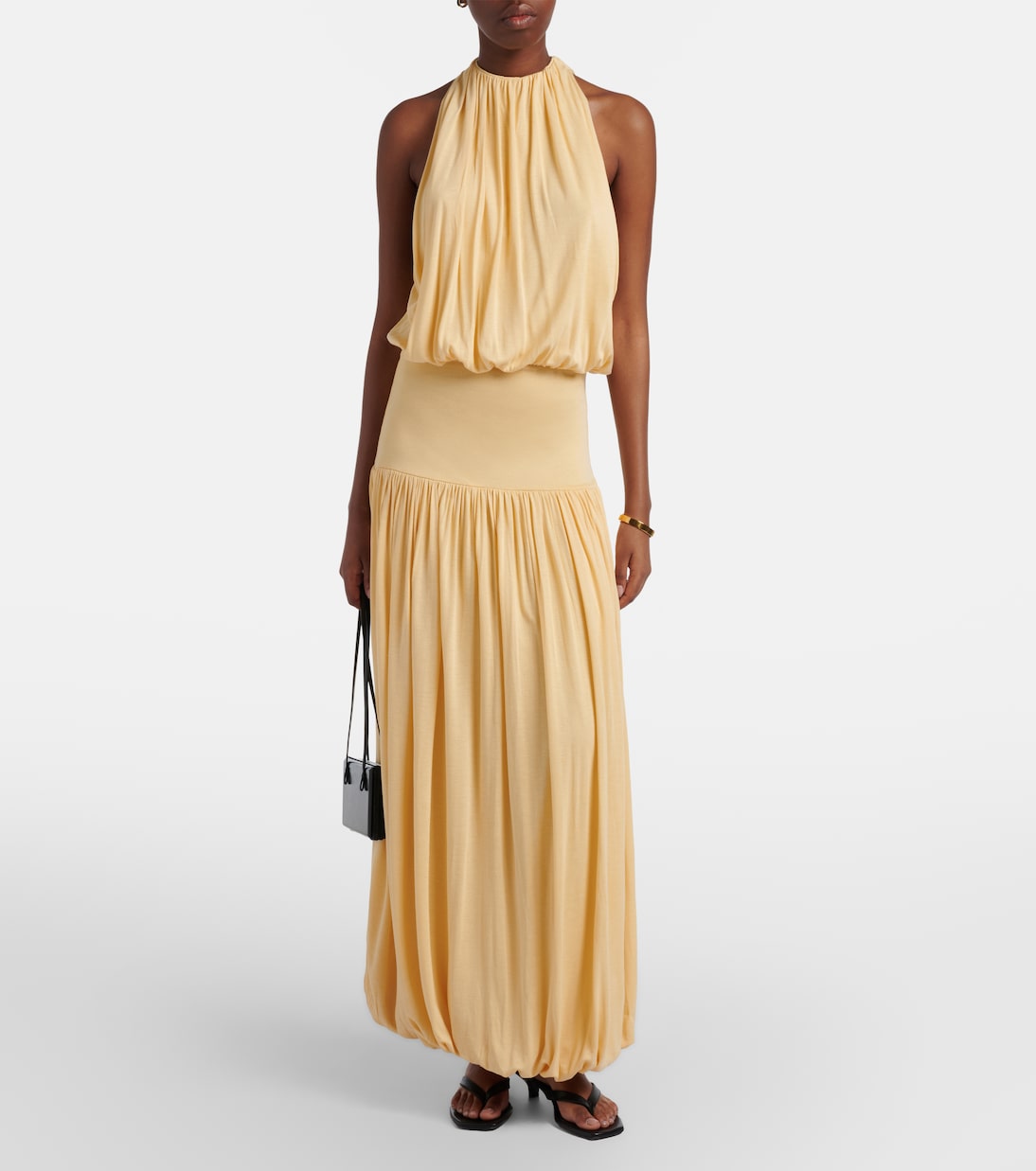 Toteme - Gathered jersey maxi dress