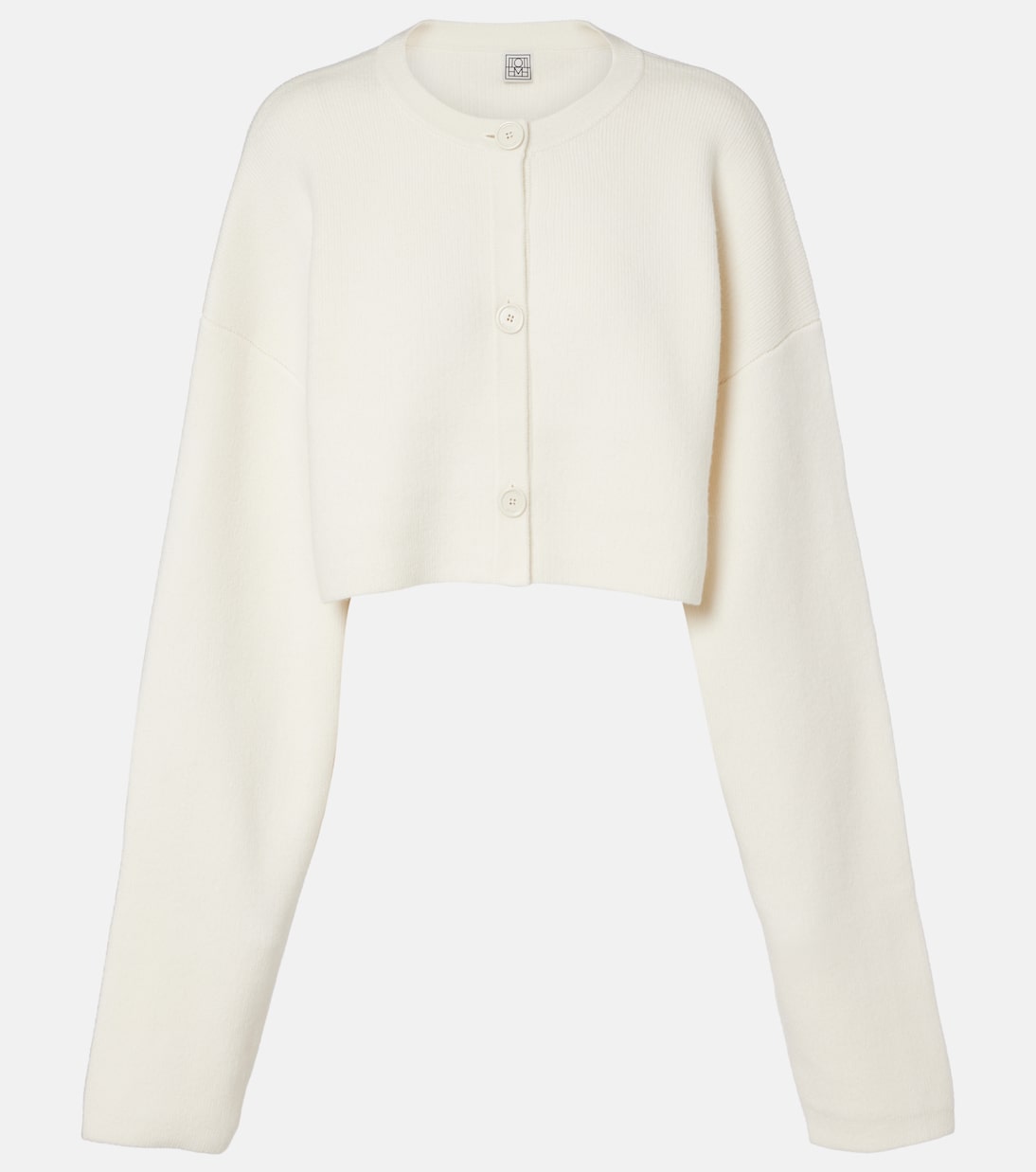 Toteme - Cropped wool-blend cardigan