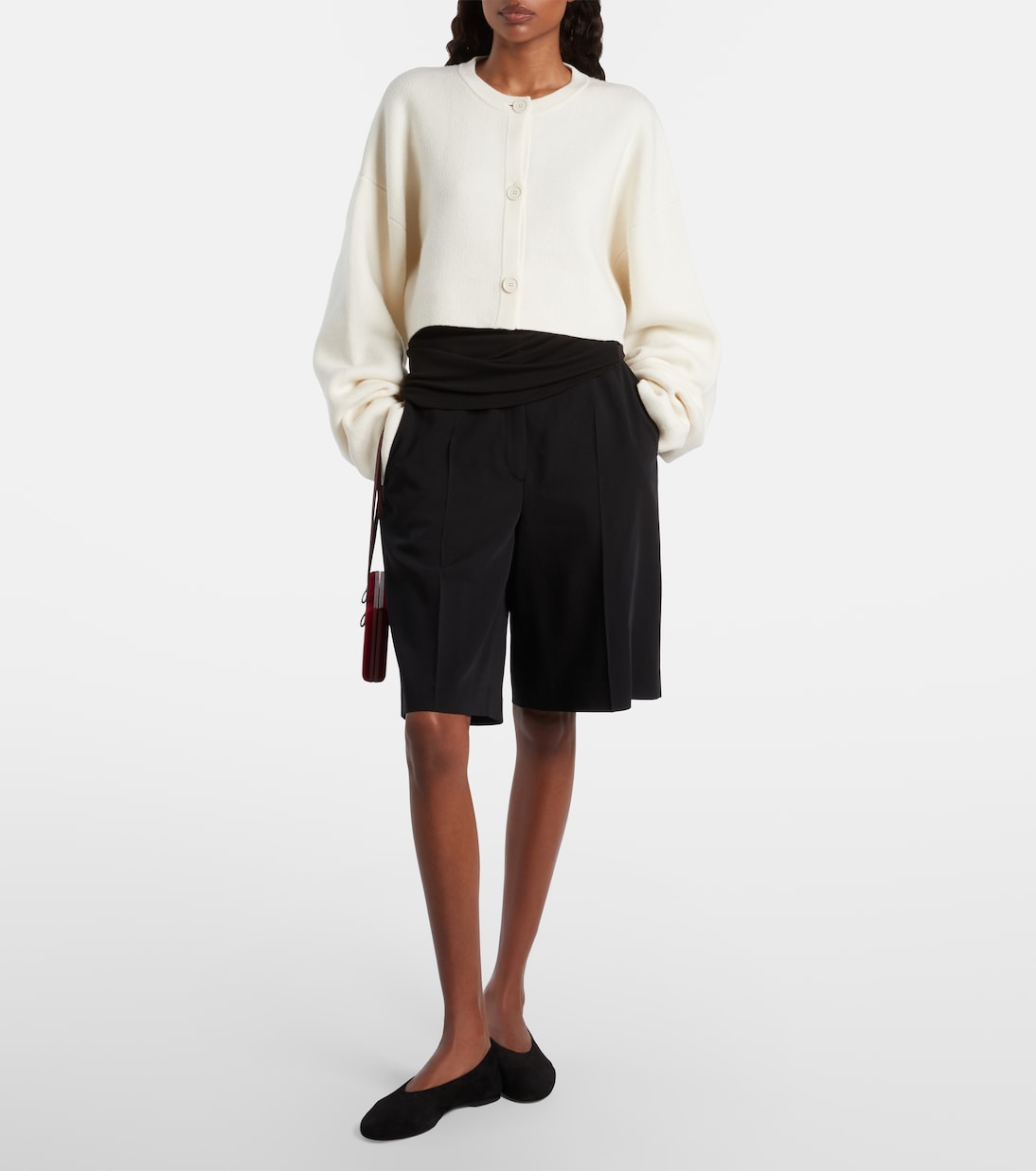 Toteme - Cropped wool-blend cardigan