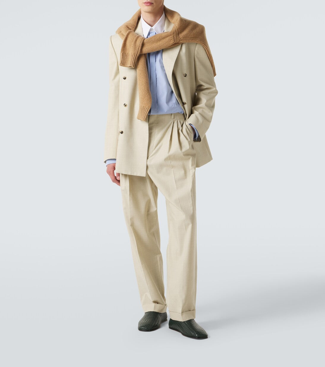 Bottega Veneta - Pinstripe cotton poplin shirt