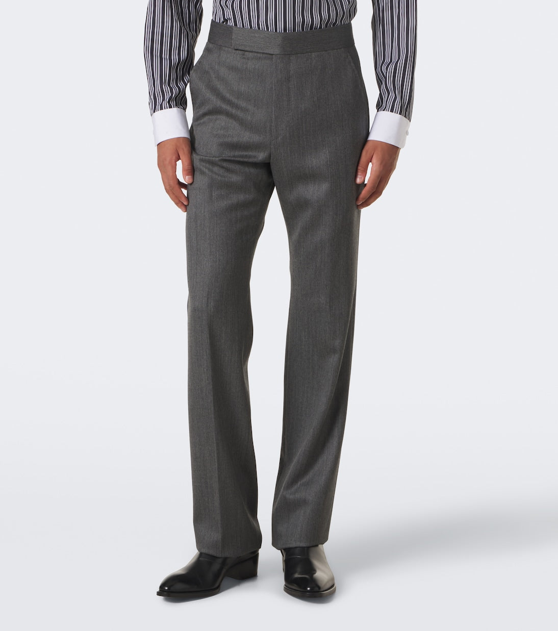 Tom Ford - Mouliné wool twill straight pants