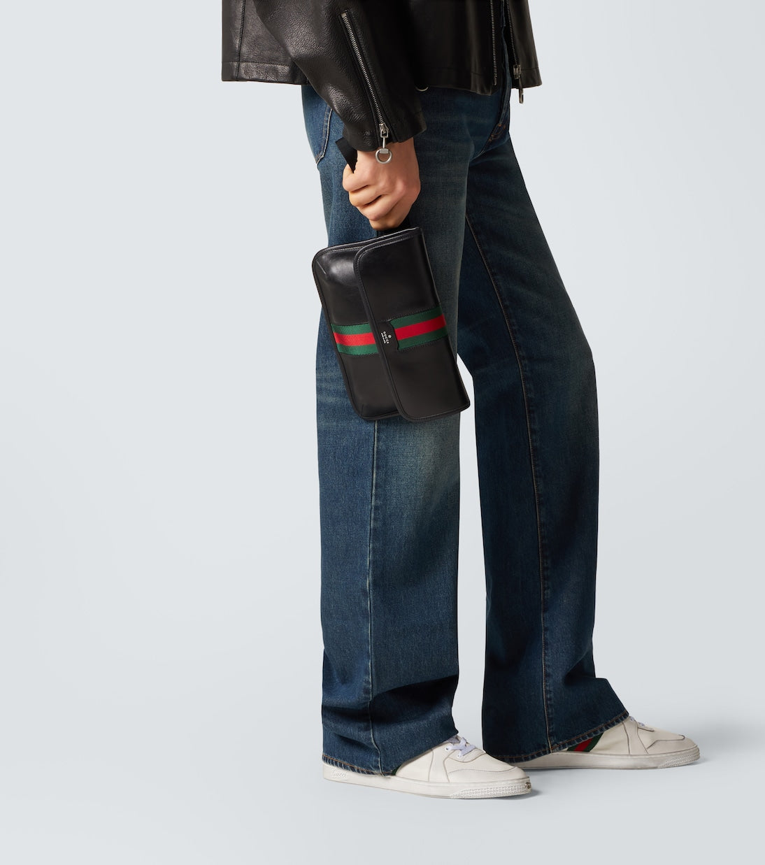 Gucci - Web Trademark Small leather belt bag