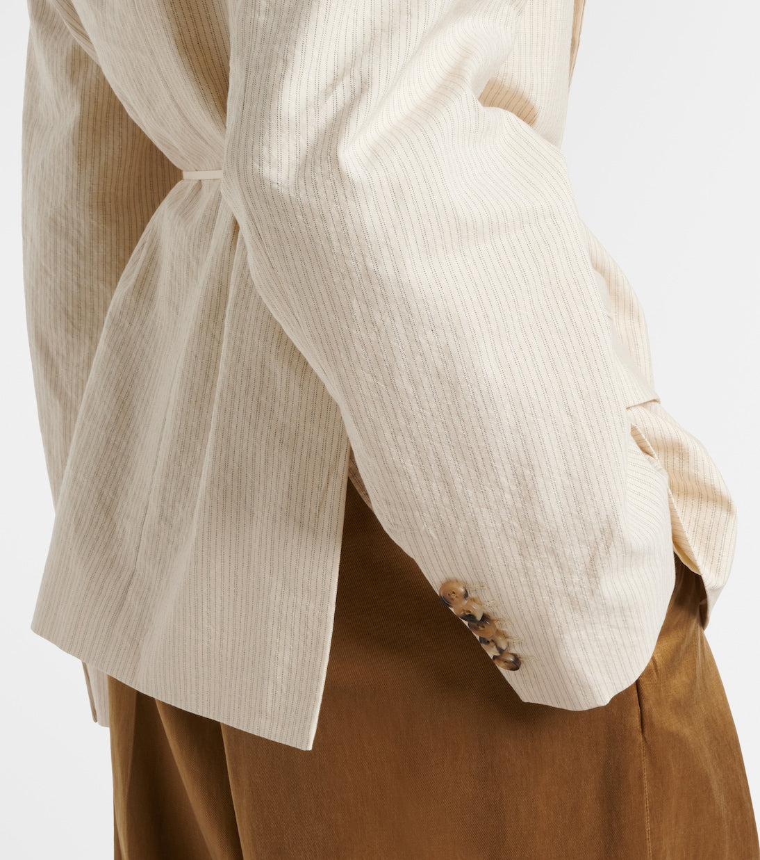 Dries Van Noten - Pinstripe double-breasted cotton-blend blazer