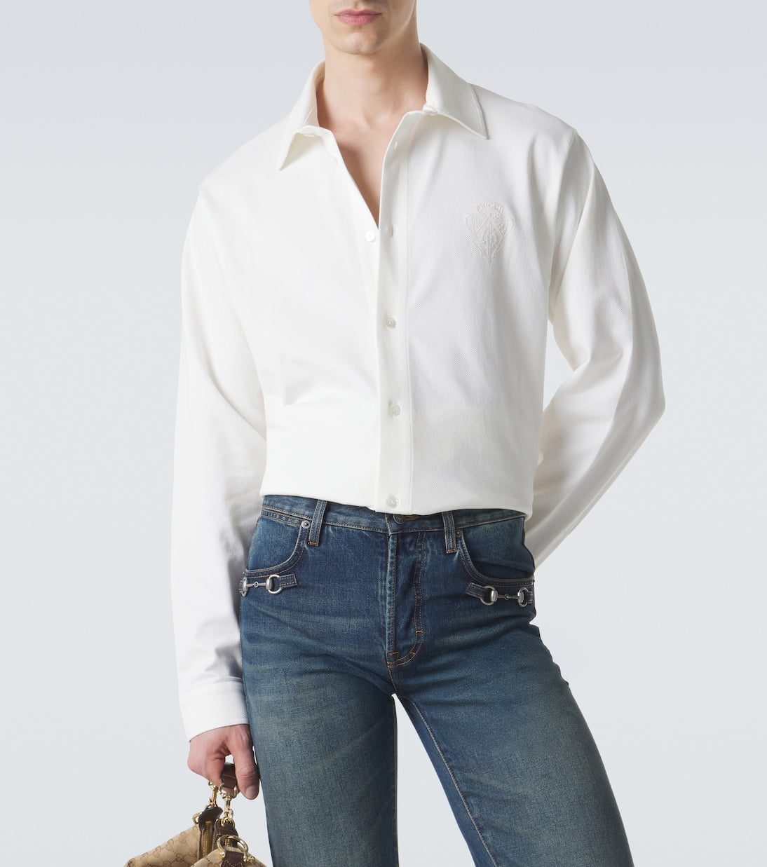 Gucci - Cotton-blend piqué shirt