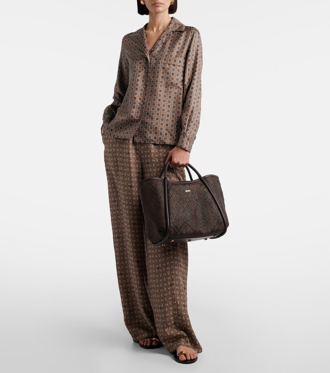 Max Mara - Leather tote bag