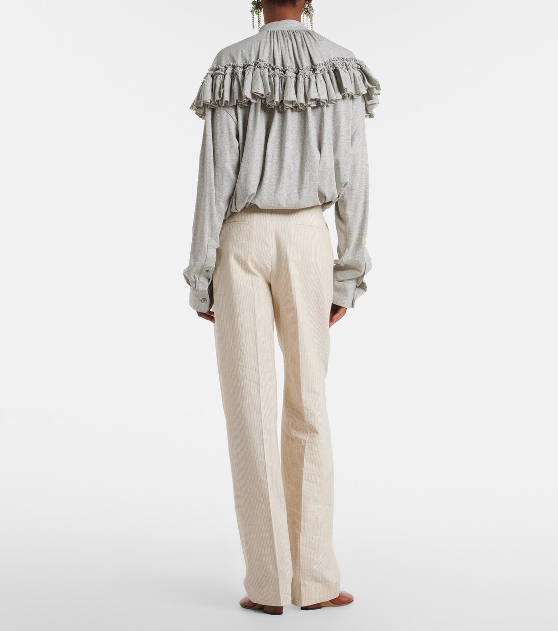 Dries Van Noten - Pilar striped cotton-blend straight pants