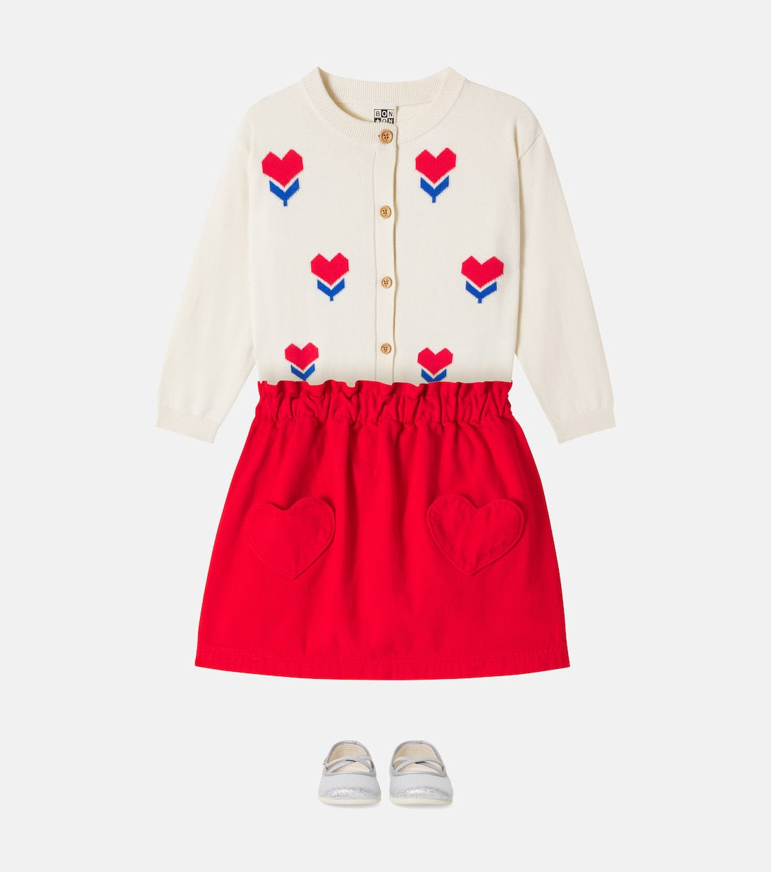 Bonton - Nina jacquard cotton cardigan