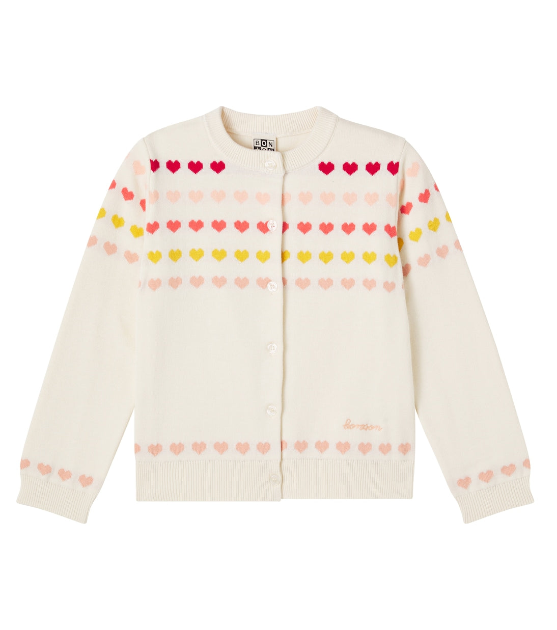 Bonton - Laligne jacquard cotton cardigan