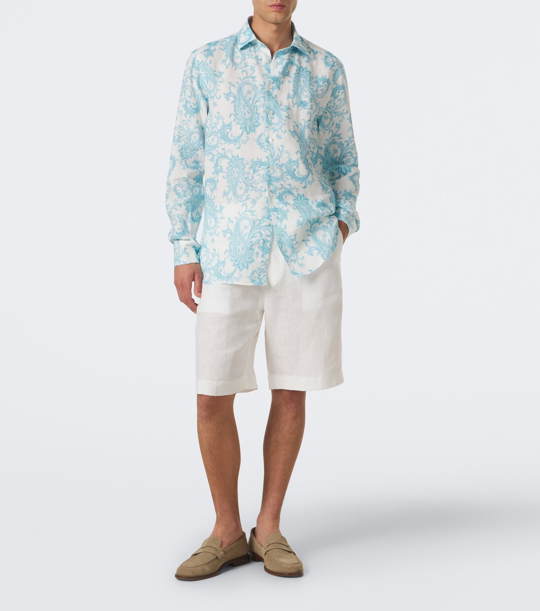 Etro - Linen Bermuda shorts