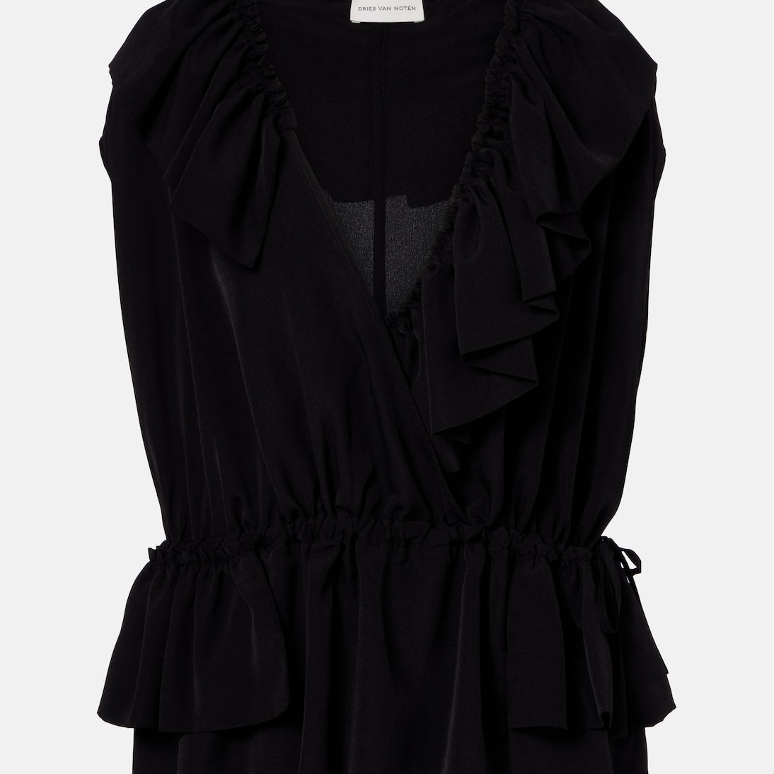 Dries Van Noten - Ruffled jersey top