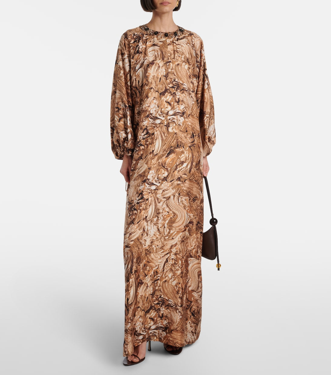 Max Mara - Maroso embellished silk maxi dress