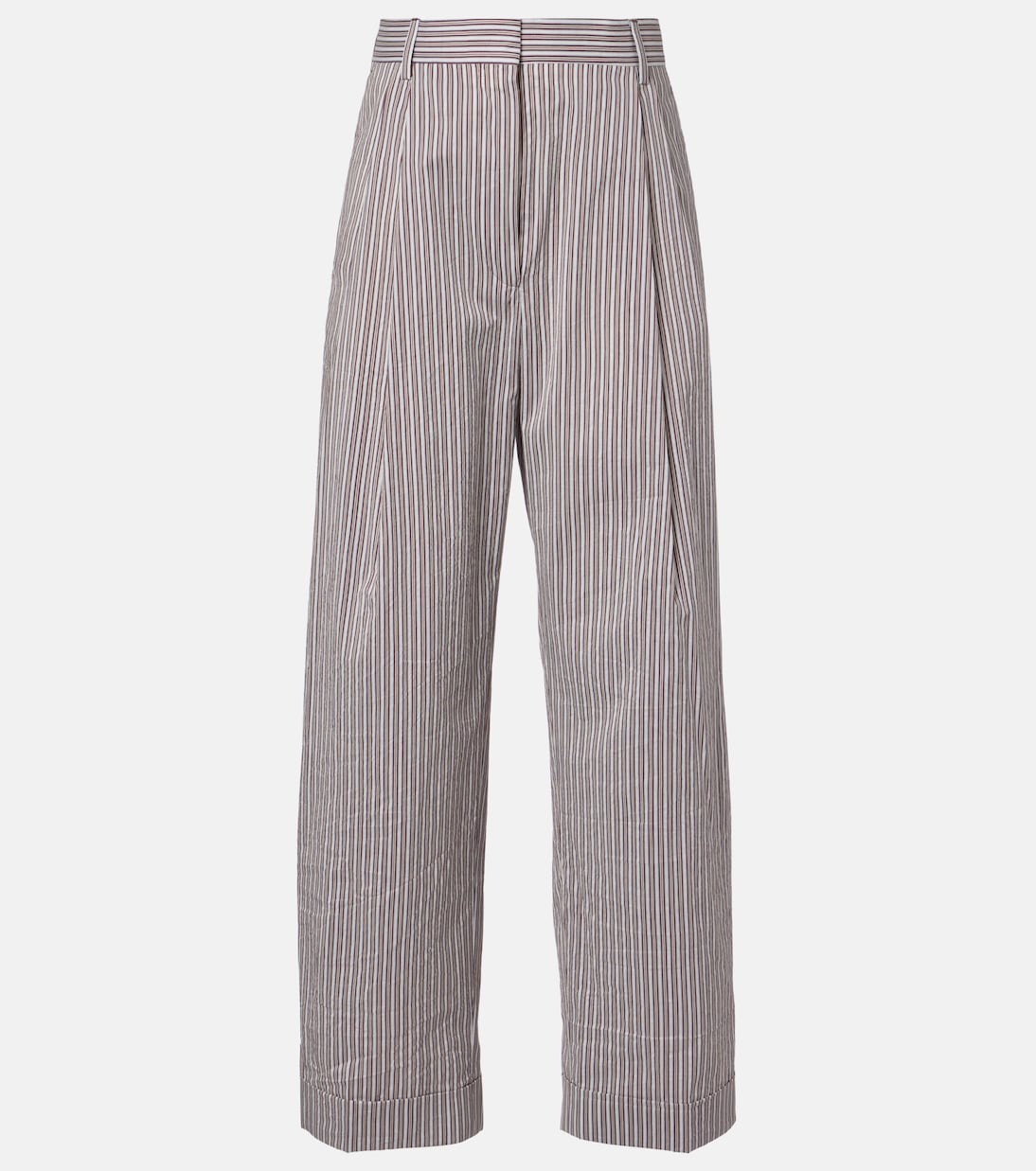 Dries Van Noten - Striped cotton and silk pants