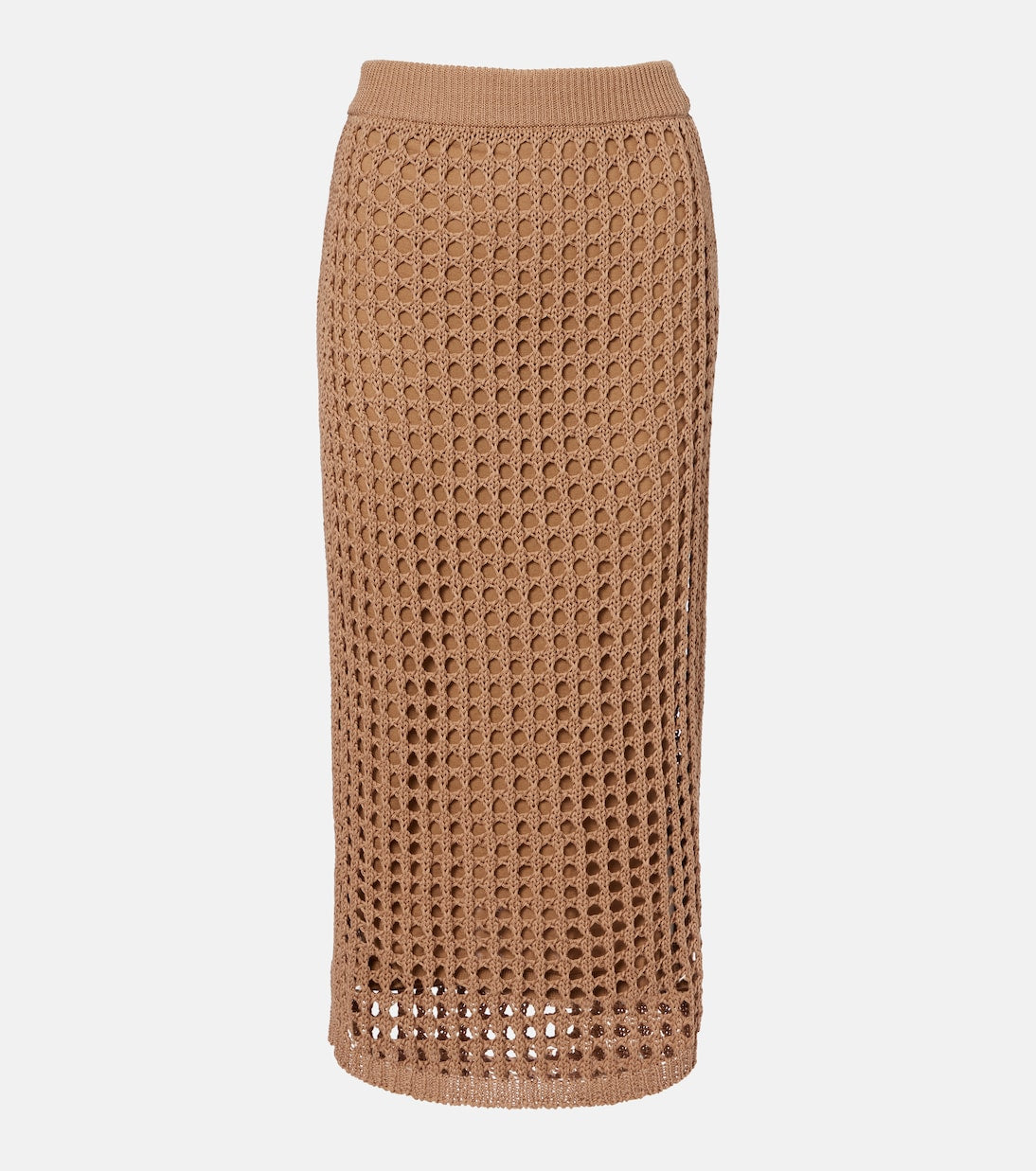 Max Mara - Geode open-knit cotton midi skirt