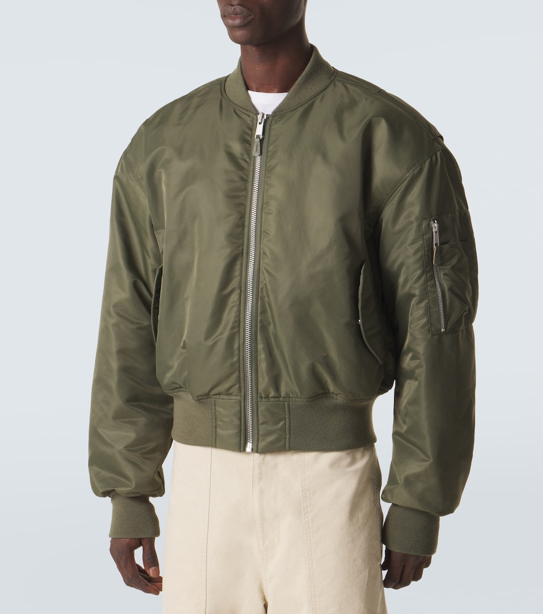 Entire Studios - Uniform cropped bomber jacket