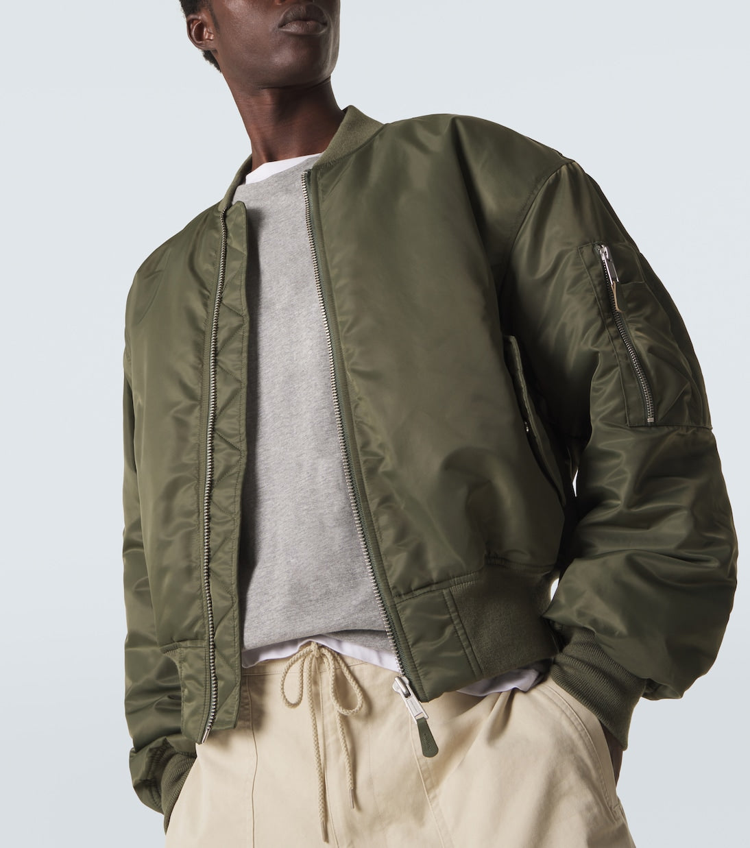 Entire Studios - Uniform cropped bomber jacket