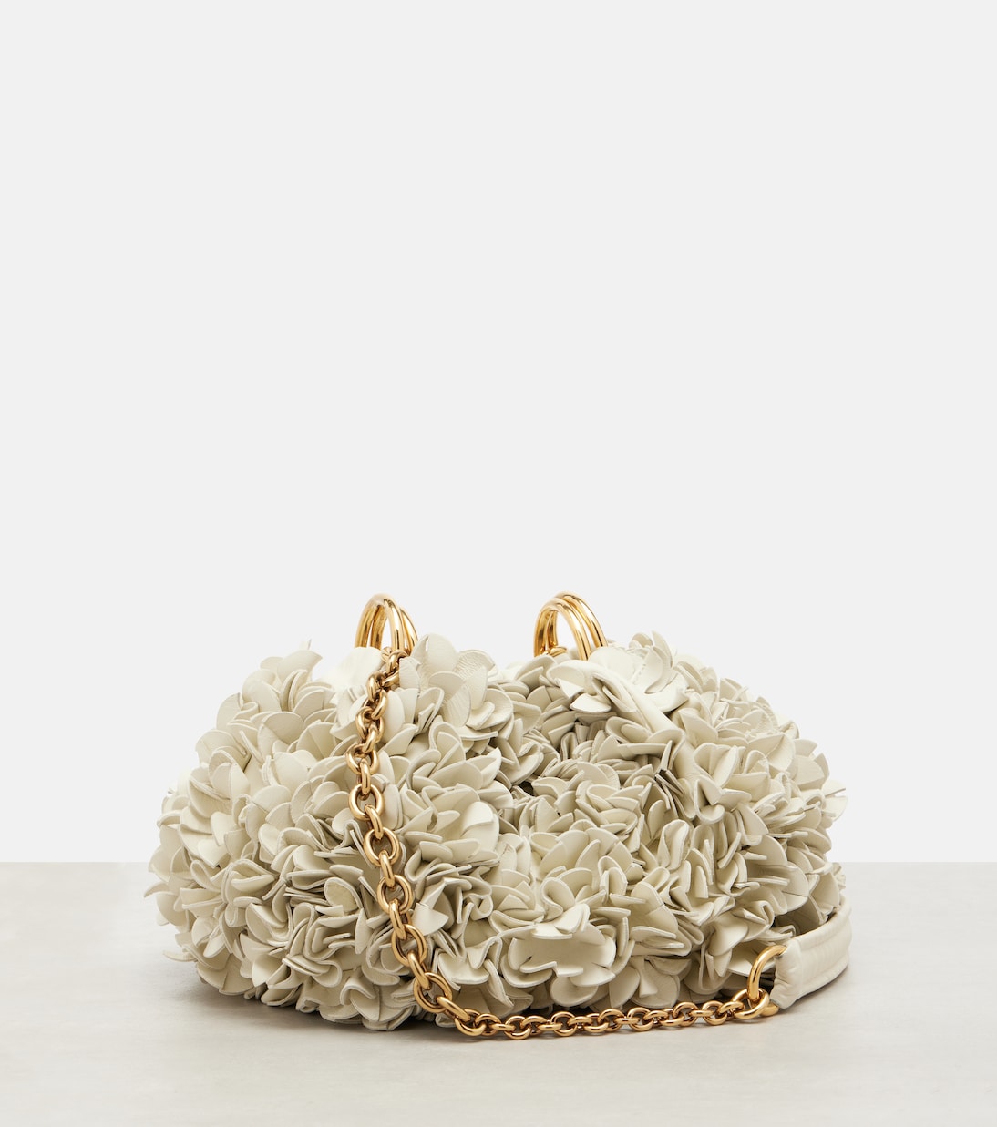 Chloé - Chloé Plissé floral leather shoulder bag