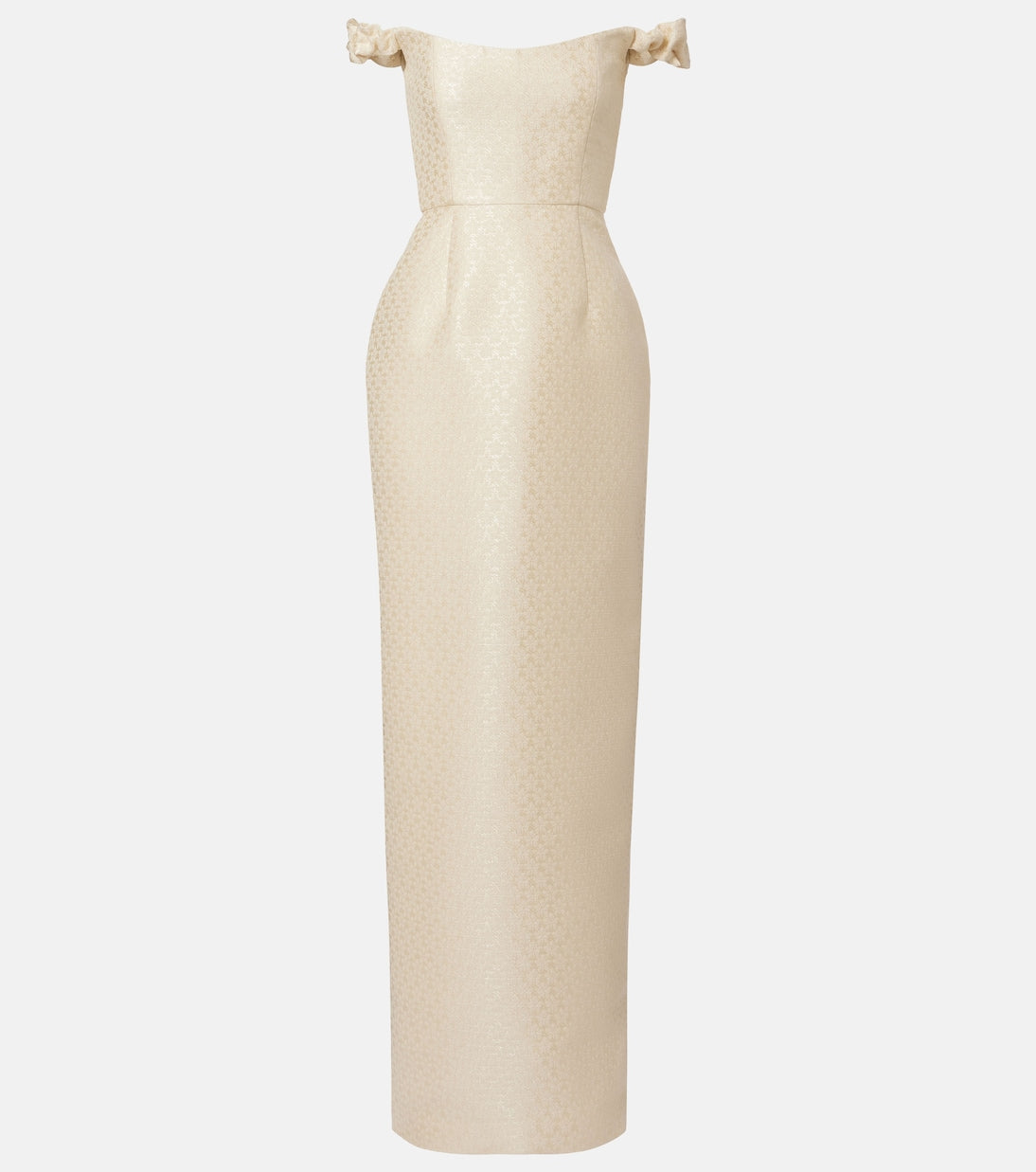 Markarian - Bridal Yolanda brocade off-shoulder gown