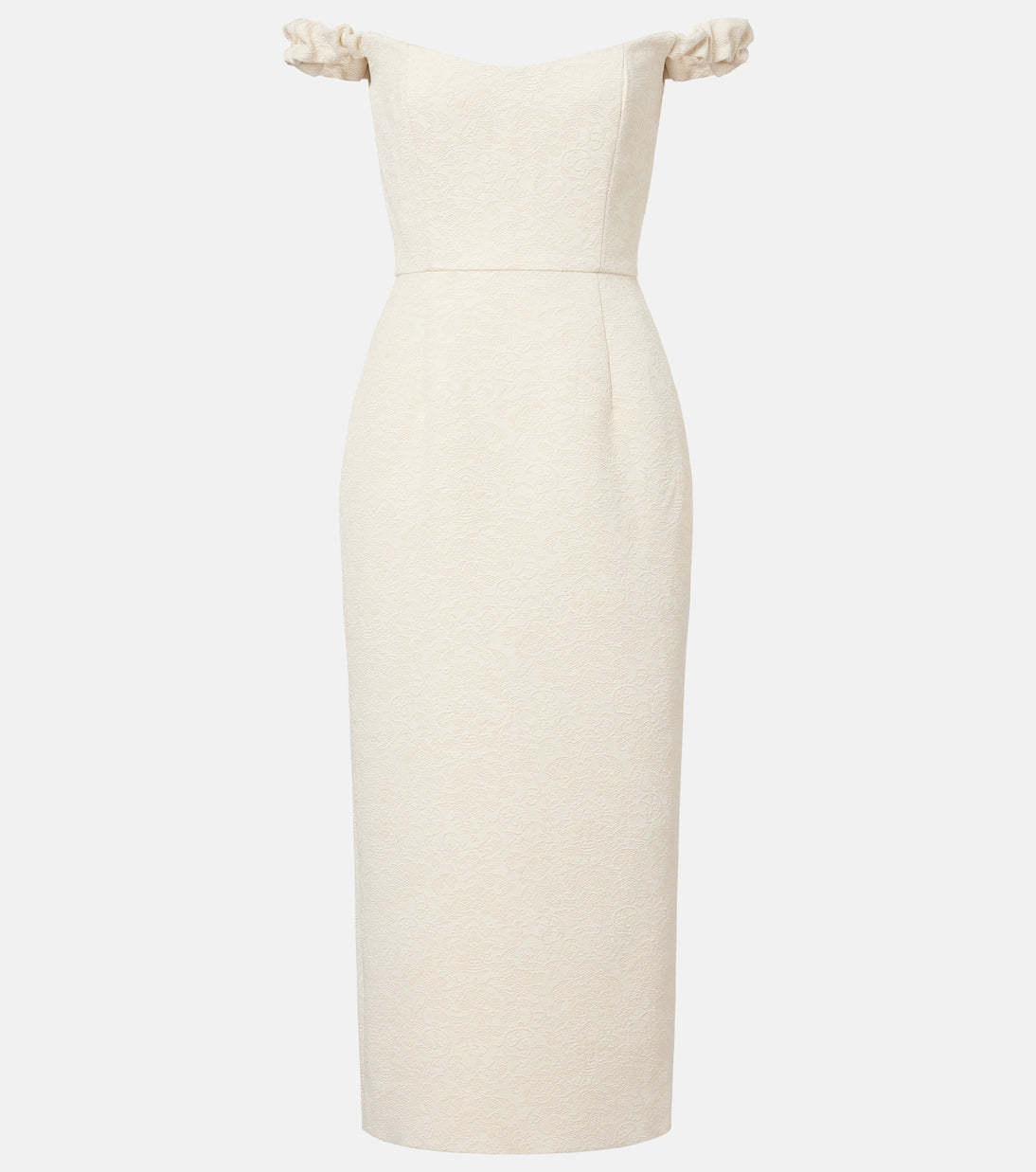 Markarian - Bridal Amina wool-blend jacquard midi dress