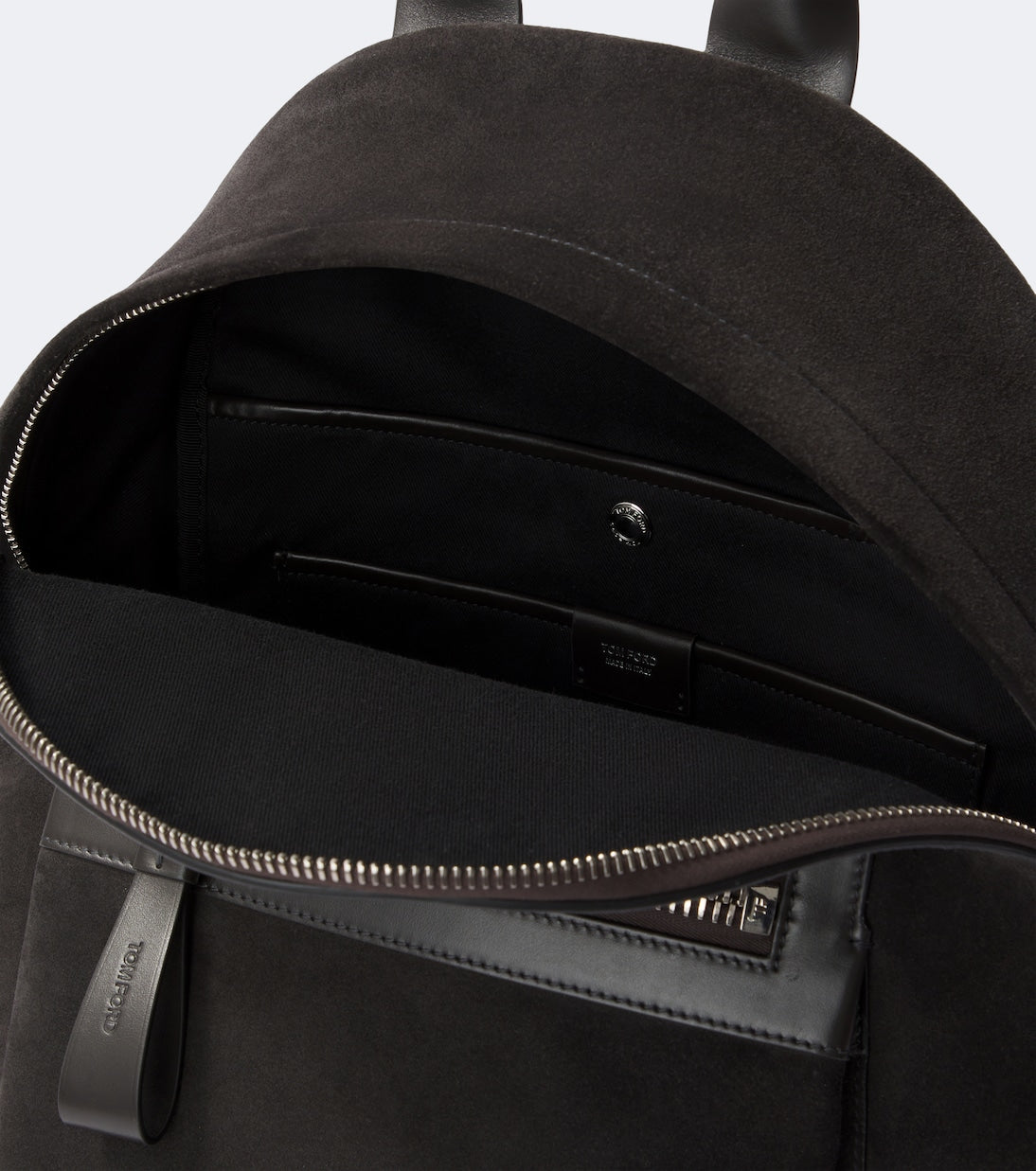 Tom Ford - Buckley leather-trimmed suede backpack