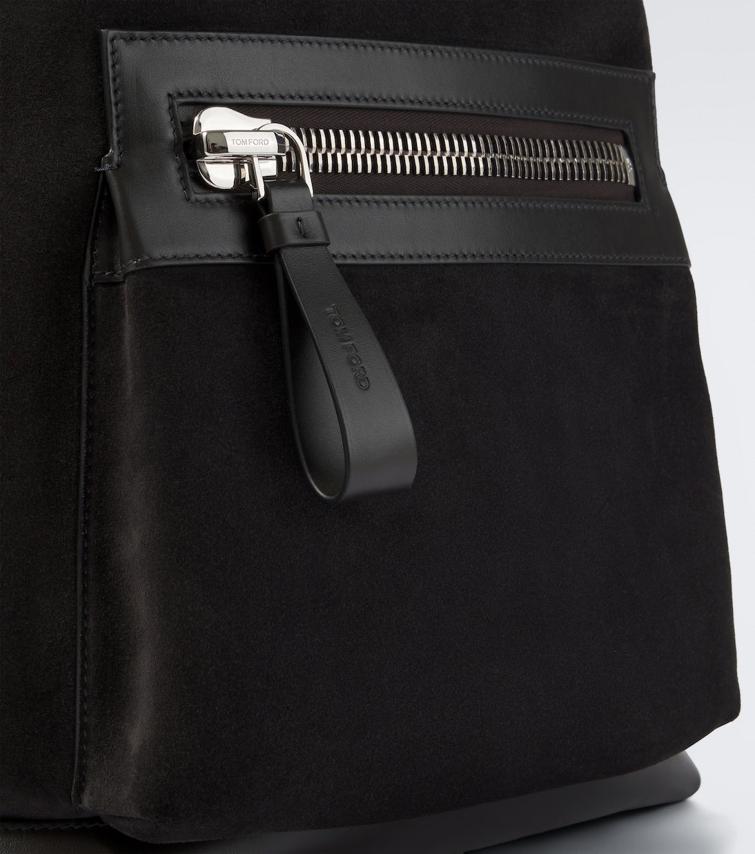 Tom Ford - Buckley leather-trimmed suede backpack