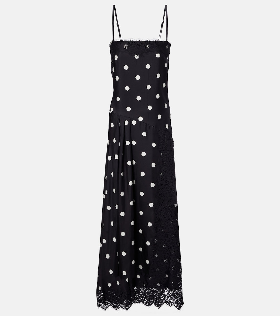 Sportmax - Capo polka-dot silk slip dress