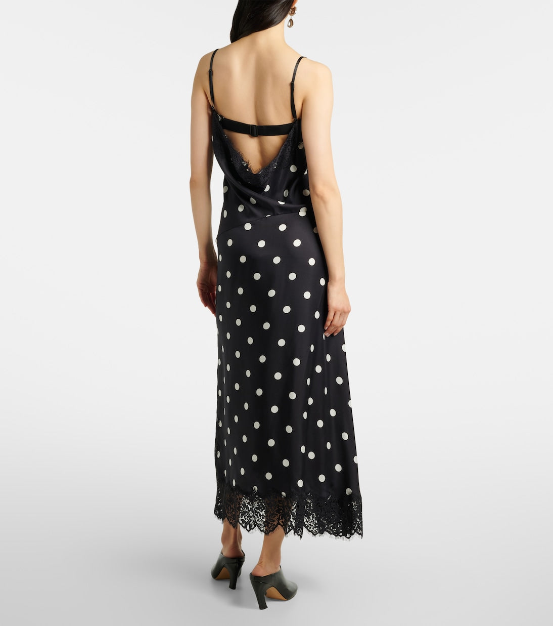 Sportmax - Capo polka-dot silk slip dress