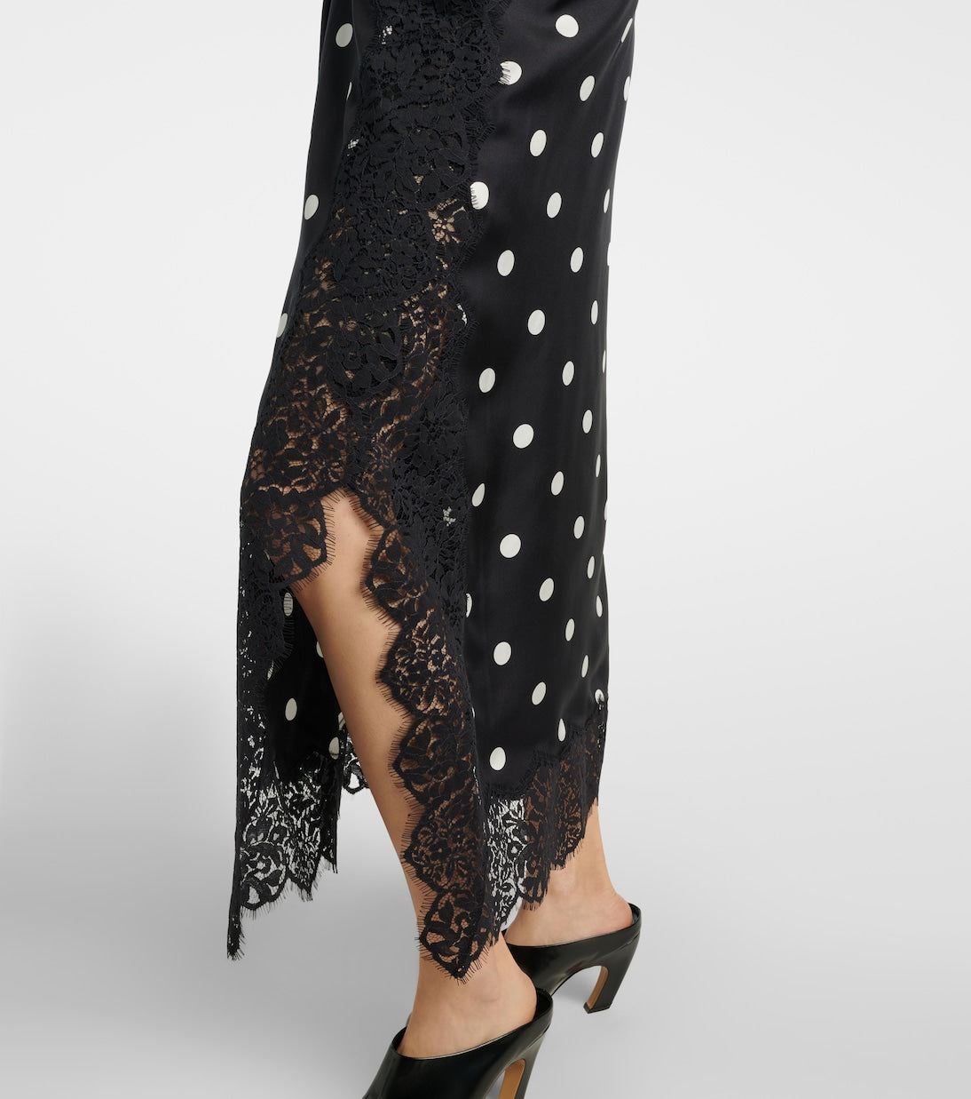 Sportmax - Capo polka-dot silk slip dress