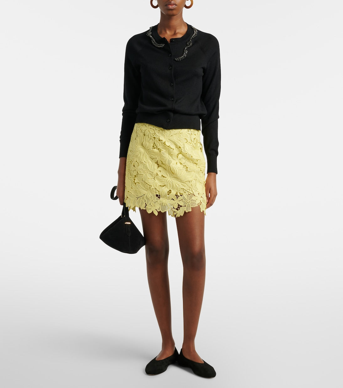 Sportmax - Bora floral lace miniskirt